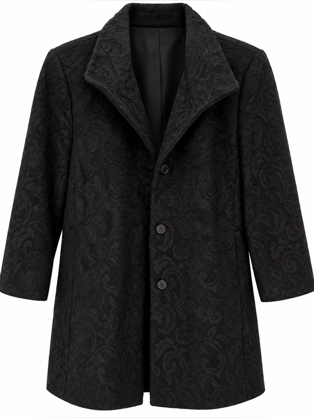 Ann Taylor Black Textured Pea Coat petite sizing